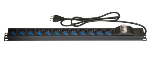ARMADIO RACK MULTIPRESA 12 PRESE VERTICALE MAGNETOTERMICO